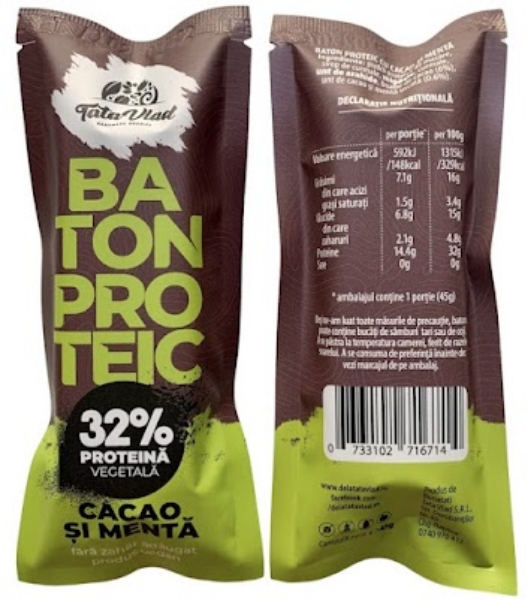 Poza cu BATON PROTEIC 32% CU CACAO ȘI MENTĂ