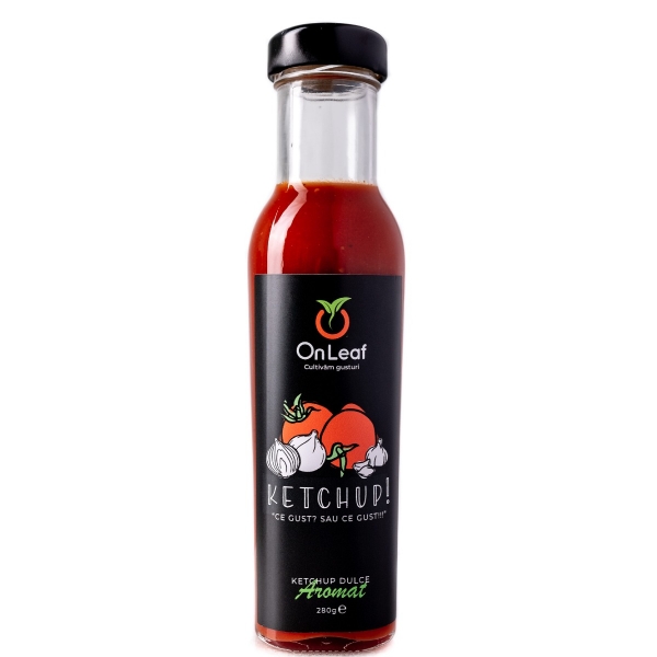 Poza cu Ketchup dulce-aromat, OnLeaf, 280 g