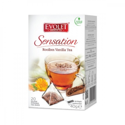 Poza cu Ceai rooibos cu vanilie, Evolet, 20 plicuri, 40 g