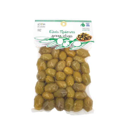 Poza cu Măsline verzi, în vid, Physis of Crete, 250 g