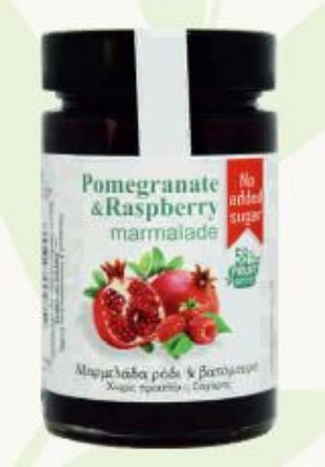 Poza cu MARMELADĂ DE RODII ȘI ZMEURĂ FĂRĂ ZAHĂR ADĂUGAT 260GR