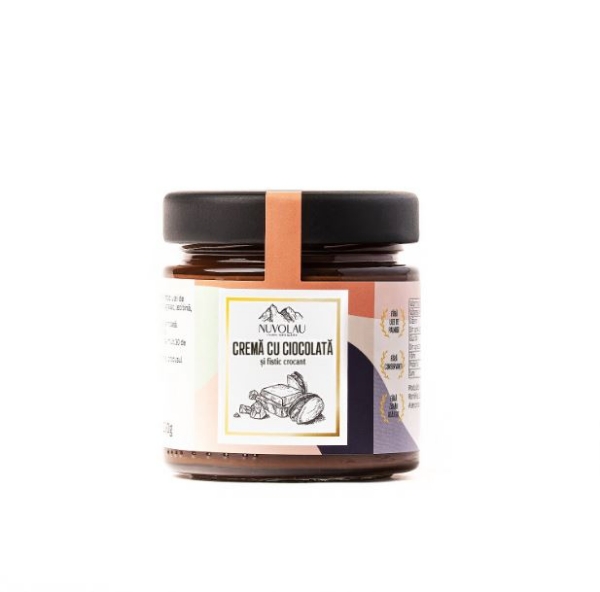 Poza cu Cremă tartinabilă cu ciocolată şi fistic crocant, Nuvolau, 220g