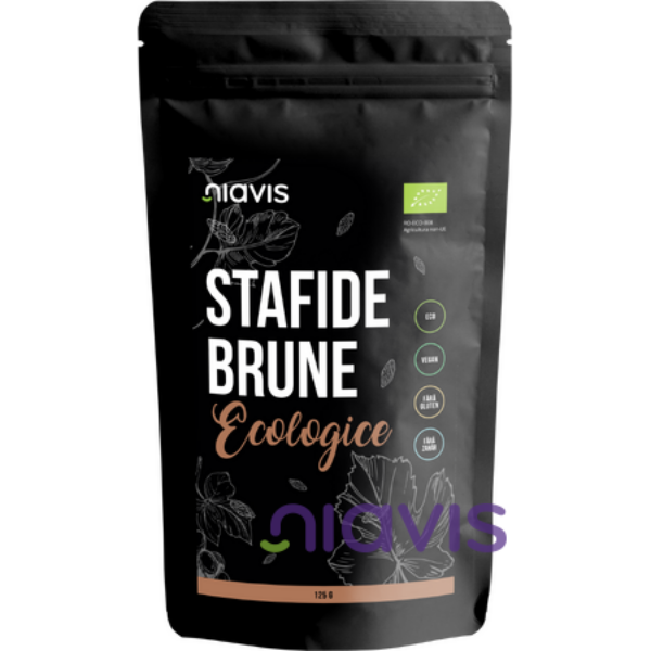 Poza cu Stafide brune ecologice, Niavis, 125g