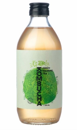 Poza cu Kombucha Green Diamond Tea, It's Alive, 330ml