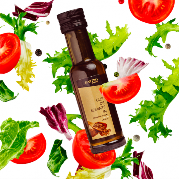 Poza cu Ulei de in presat la rece, Gastro Mood, 100ml