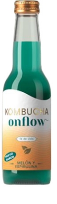 Poza cu KOMBUCHA ONFLOW CU PEPENE SI SPIRULINA 330ML