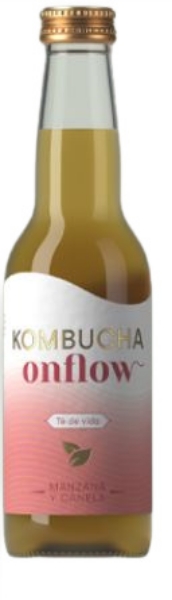 Poza cu KOMBUCHA ONLFLOW CU MAR SI SCORTISOARA 330ML