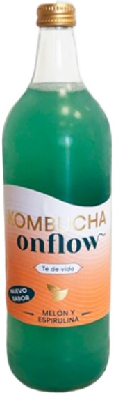 Poza cu KOMBUCHA ONFLOW CU PEPENE SI SPIRULINA 1L