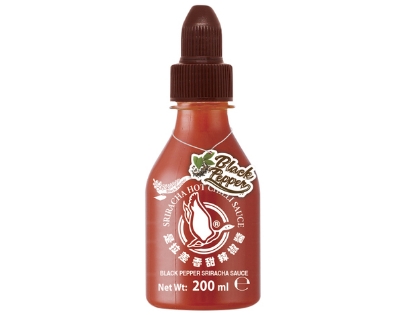 Poza cu Sos Sriracha cu piper negru, Flying Goose, 200ml