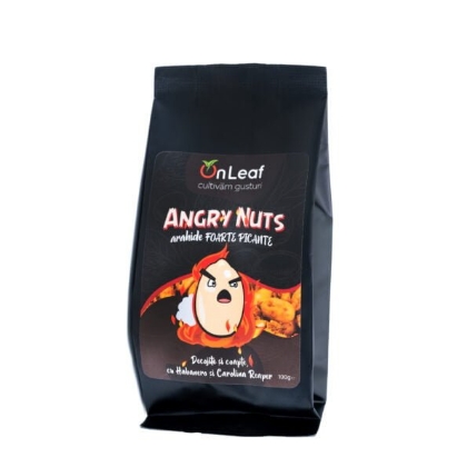 Poza cu Alune foarte picante, Angry nuts, On Leaf 100g