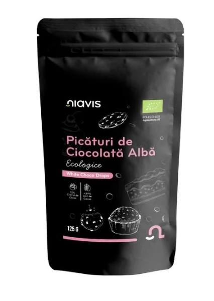 Poza cu PICATURI DE CIOCOLATA ALBA BIO 125GR