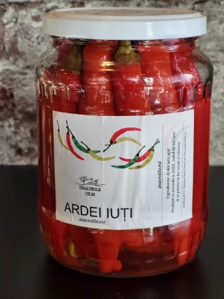 Poza cu Ardei iuţi muraţi, 620 g, Dealurile Uilei