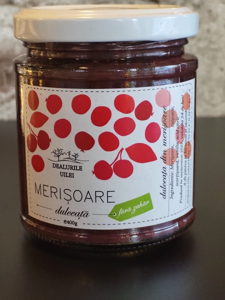 Poza cu Dulceaţă de merişoare fără zahăr, Dealurile Uilei, 196g
