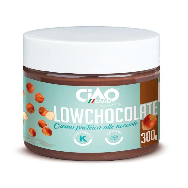 Poza cu CIAO CARB LOWCHOCOLATE, CREMA PROTEICA CU ALUNE 300GR