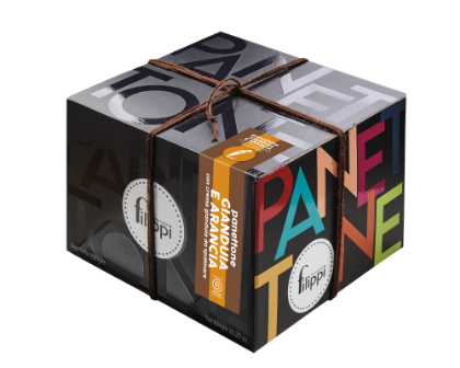 Poza cu Panettone cu portocale şi cremă gianduia, Pasticceria Filippi, 1000g