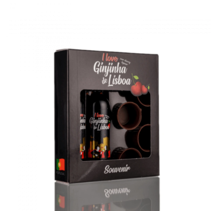 Poza cu Set 2 mini lichior de cireşe Ginjinha Lisboa, Zimbro, 2x50 ml