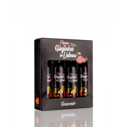 Poza cu Set 4 mini lichior de cireşe Ginjinha Lisboa, Zimbro, 4X50 ml