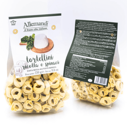 Poza cu Tortellini cu ricotta şi spanac, Allemandi, 250 g