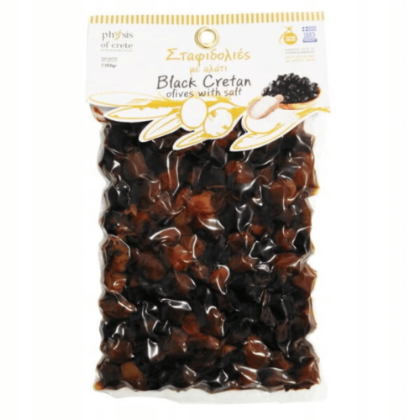 Poza cu Măsline cretane sărate, în vid, Physis of Crete, 250g