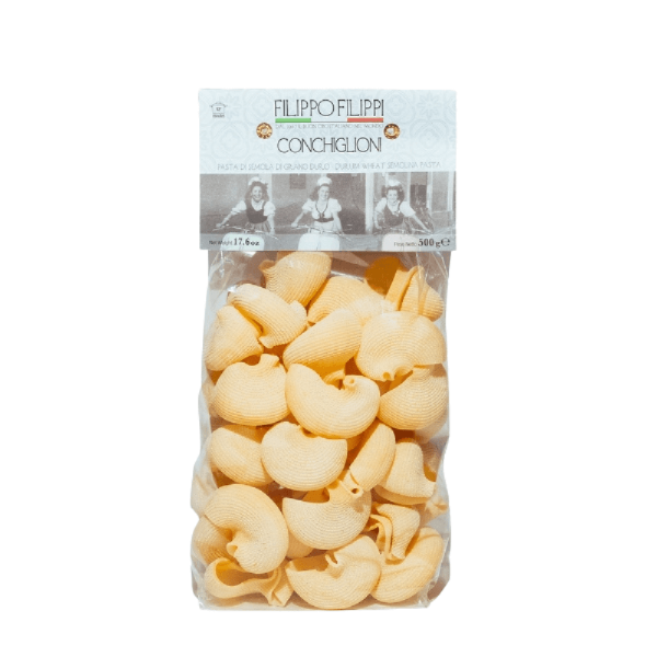 Poza cu Paste artizanale din grâu dur, Conchiglioni, Filippo Filippi, 500g