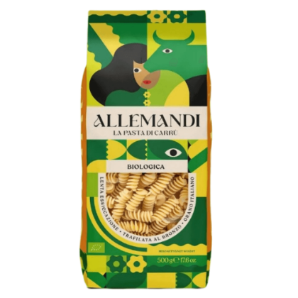 Poza cu Paste artizanale din grâu dur italian Bio, Fusilli, Allemandi, 500g