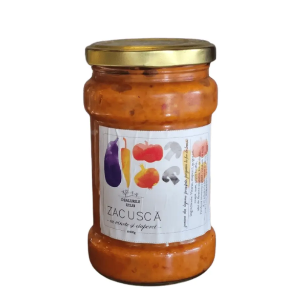 Poza cu Zacuscă cu vinete şi ciuperci, Dealurile Uilei, 314ml