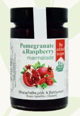 MARMELADĂ DE RODII ȘI ZMEURĂ FĂRĂ ZAHĂR ADĂUGAT 260GR