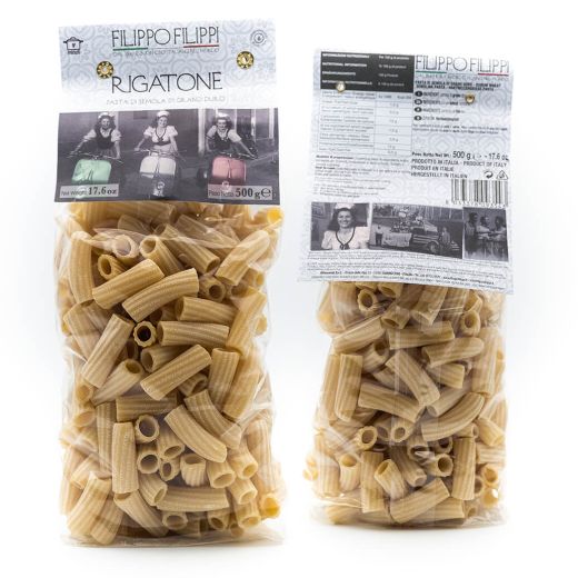 RIGATONI DIN GRIS DE GRAU DUR FILIPPO FILIPPI 500GR